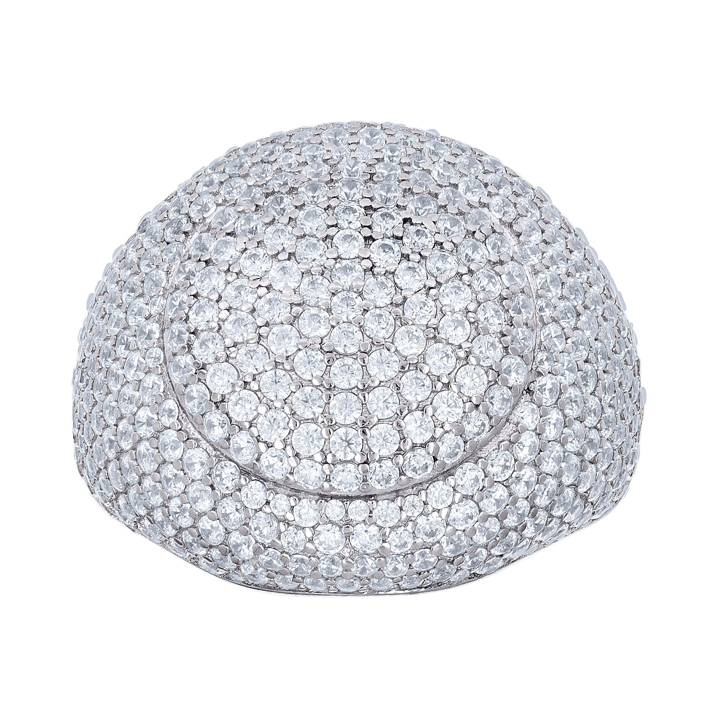 925 Sterling Silver Cz Ring S10