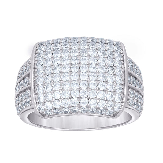 925 Sterling Silver Cz Ring S9