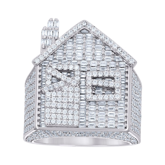925 Sterling Silver Cz Ring S10