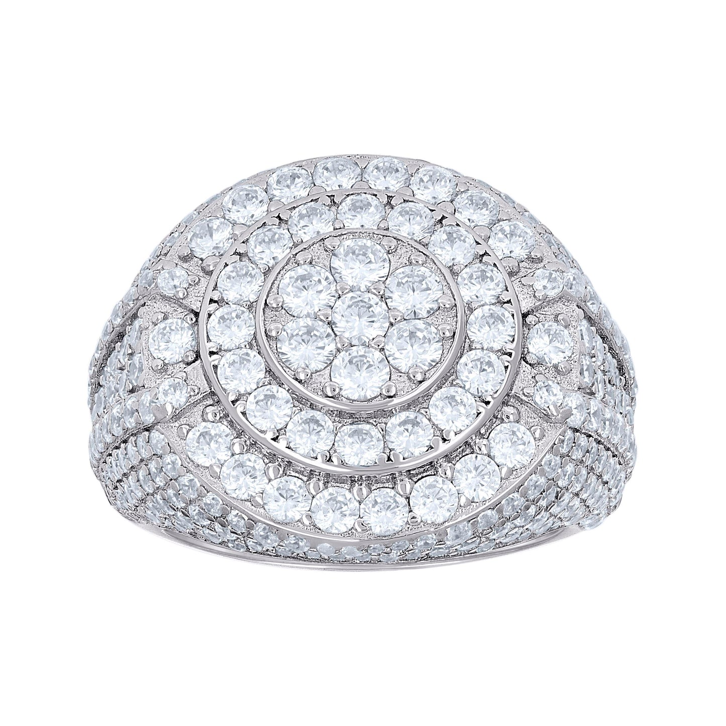 925 Sterling Silver Cz Ring S10