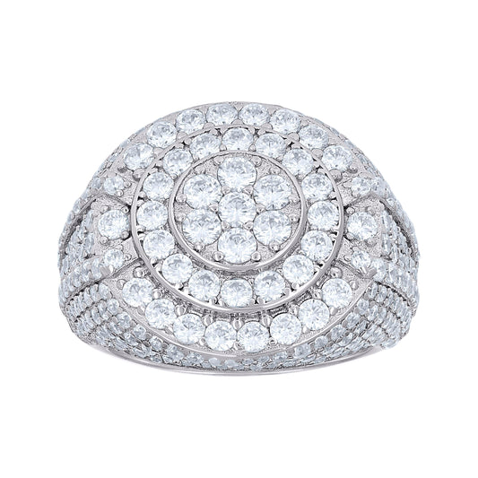 925 Sterling Silver Cz Ring S10