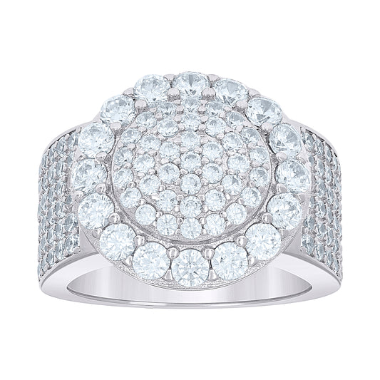 925 Sterling Silver Cz Ring S10