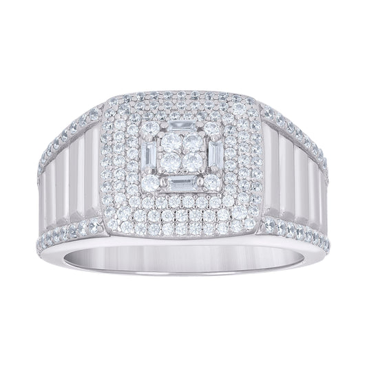 925 Sterling Silver Cz Ring S9