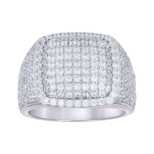 925 Sterling Silver Cz Ring S10