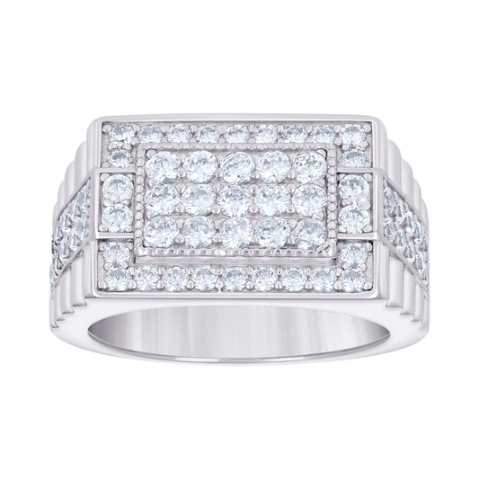 925 Sterling Silver Cz Ring S9