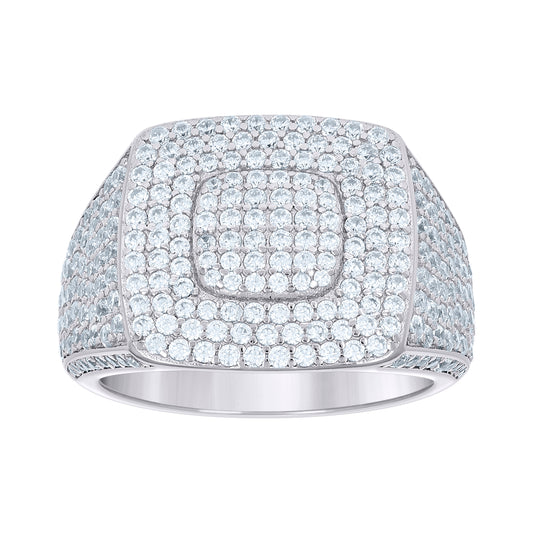 925 Sterling Silver Cz Ring S10