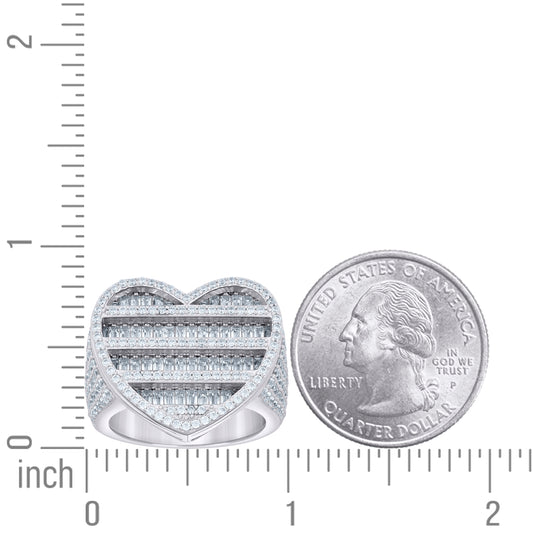 925 Sterling Silver Cz Ring S10