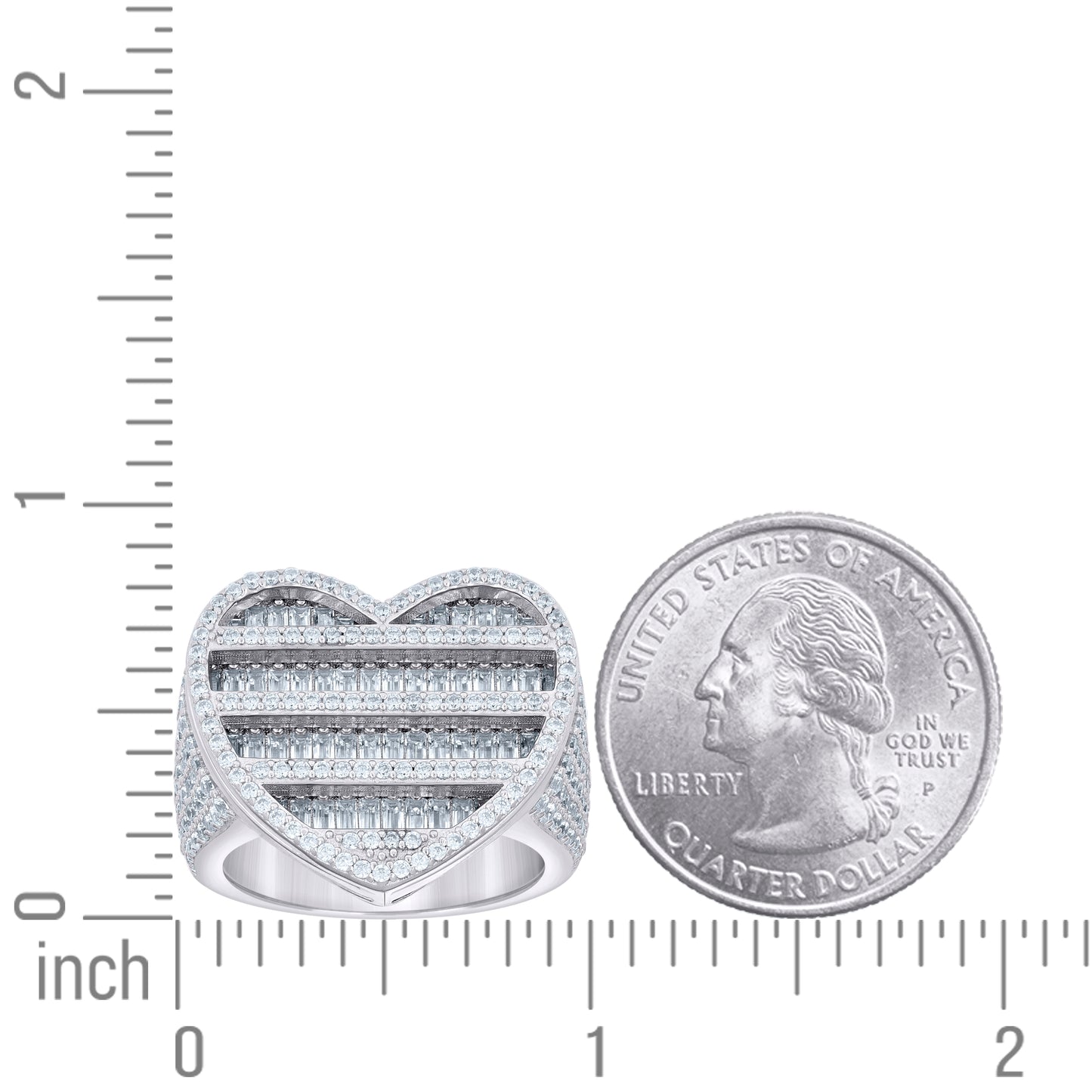 925 Sterling Silver Cz Ring S10