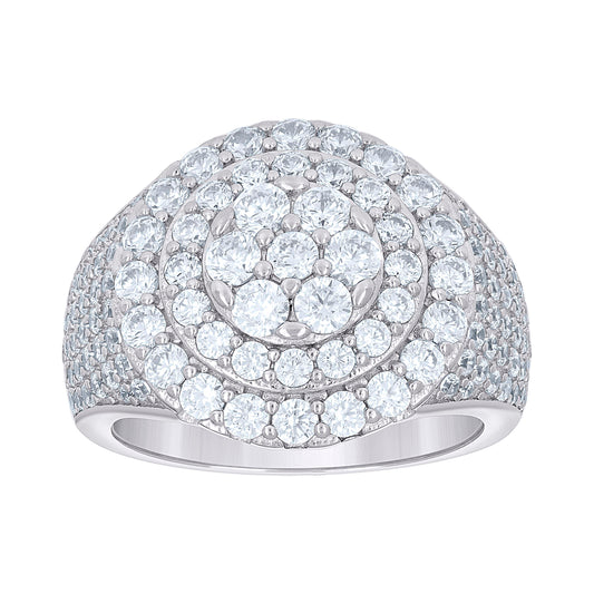 925 Sterling Silver Cz Ring S10