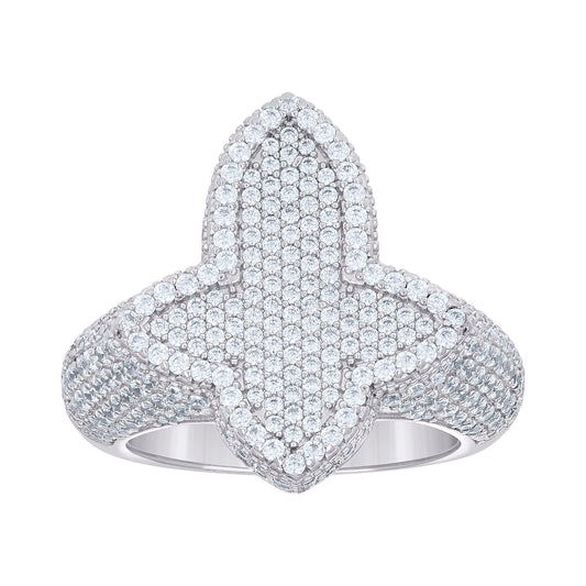 925 Sterling Silver Cz Ring S10
