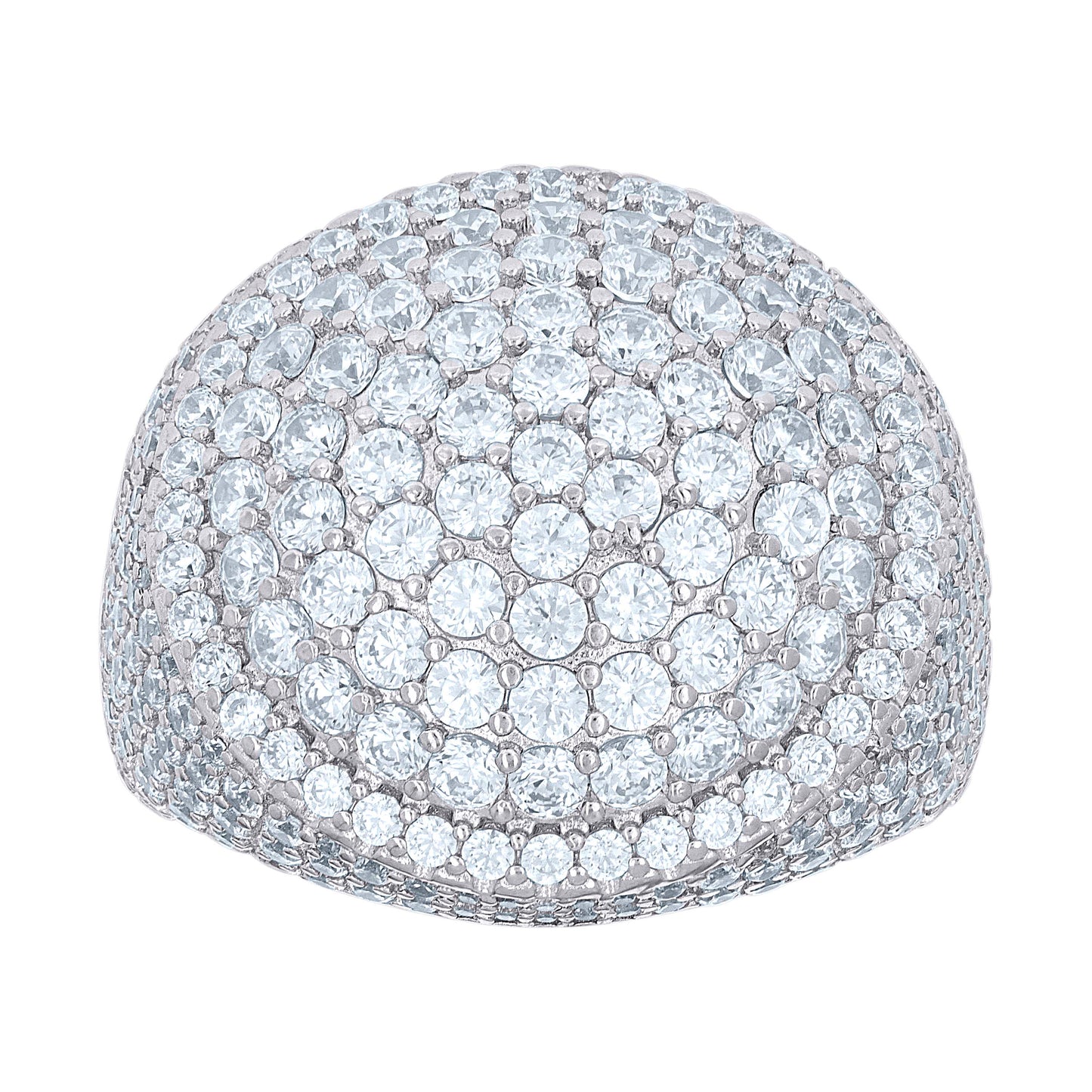 925 Sterling Silver Cz Ring S10