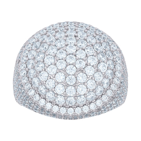 925 Sterling Silver Cz Ring S10
