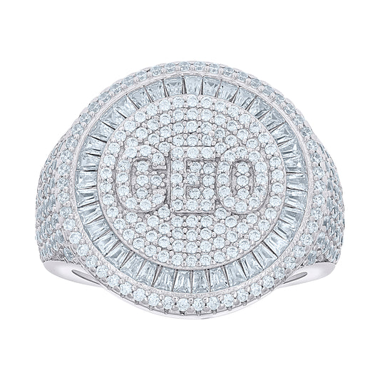 925 Sterling Silver Cz Ring S10