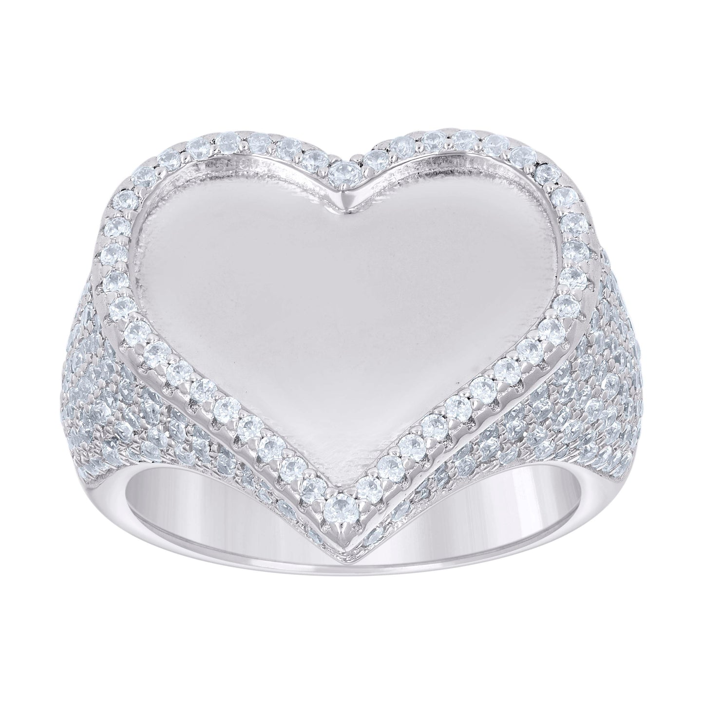 925 Sterling Silver Cz Ring S10