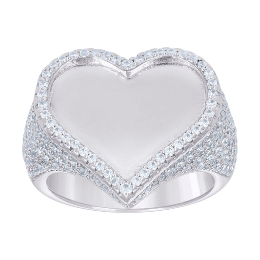 925 Sterling Silver Cz Ring S10