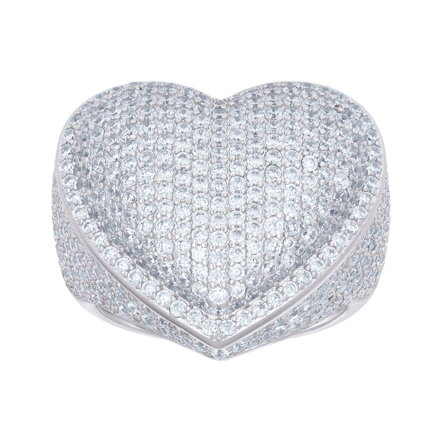 925 Sterling Silver Cz Ring S10