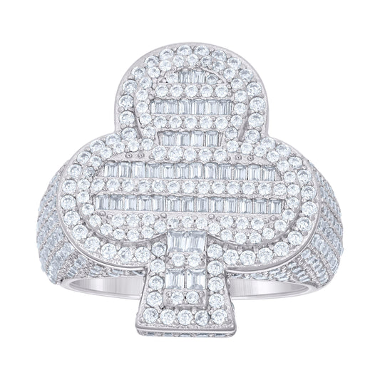 925 Sterling Silver Cz Ring S10