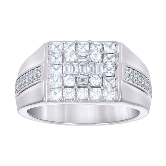 925 Sterling Silver Cz Ring S9