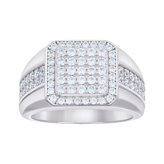 925 Sterling Silver Cz Ring S9