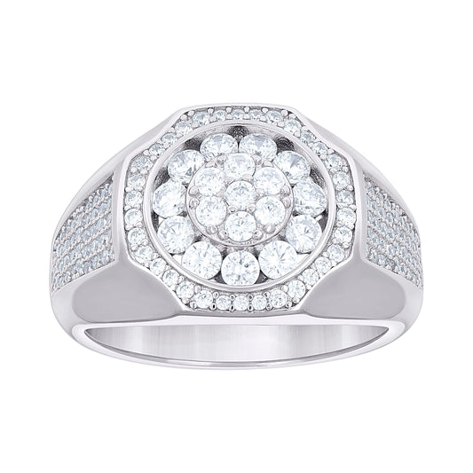 925 Sterling Silver Cz Ring S9