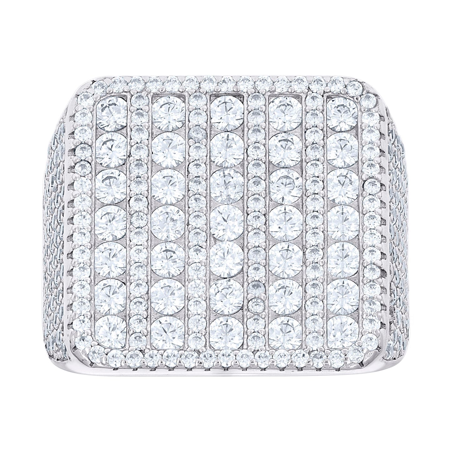 925 Sterling Silver Cz Ring S10
