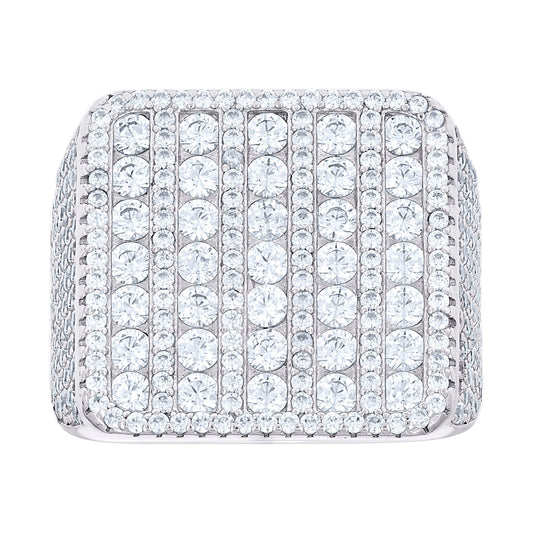 925 Sterling Silver Cz Ring S10