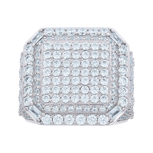 925 Sterling Silver Cz Ring S10