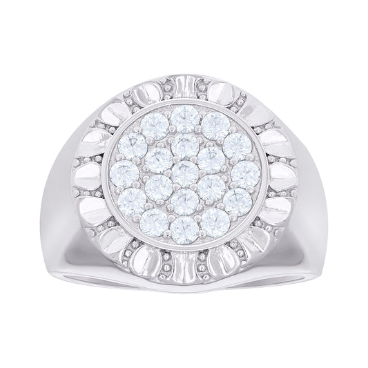 925 Sterling Silver Cz Ring S10