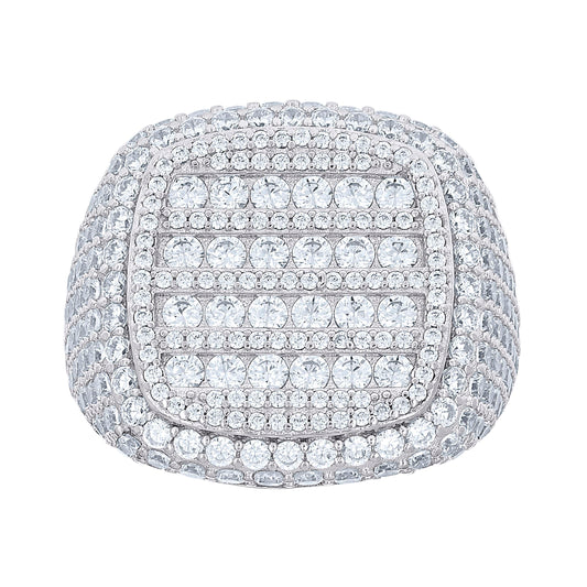 925 Sterling Silver Cz Ring S10