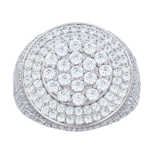 925 Sterling Silver Cz Ring S10
