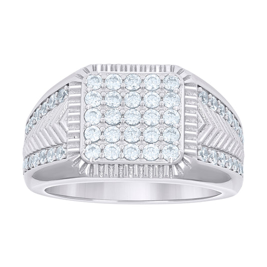 925 Sterling Silver Cz Ring S10