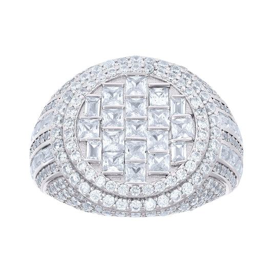 925 Sterling Silver Cz Ring S10