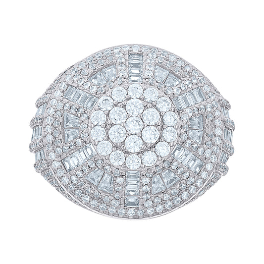 925 Sterling Silver Cz Ring S10