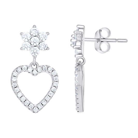 925 Sterling Silver Cz Earring