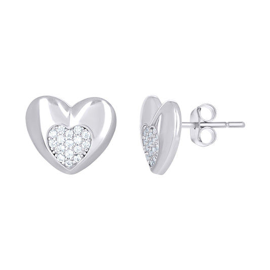 925 Sterling Silver Cz Earring