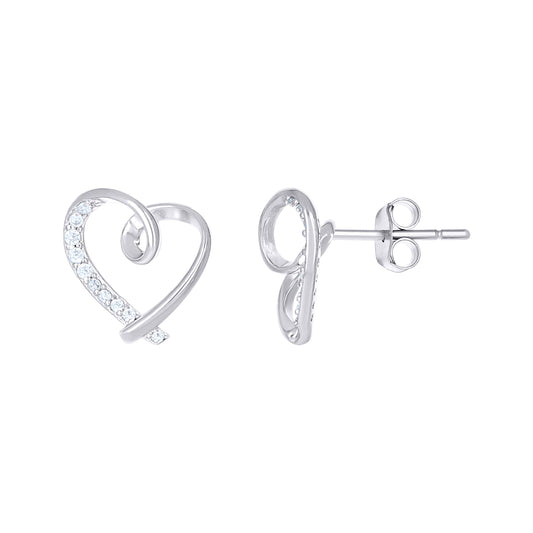 925 Sterling Silver Cz Earring
