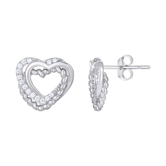 925 Sterling Silver Cz Earring