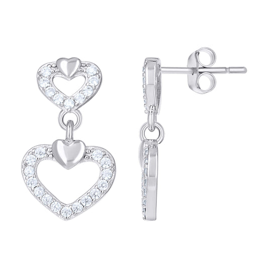 925 Sterling Silver Cz Earring