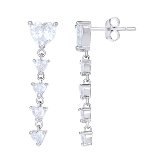 925 Sterling Silver Cz Earring
