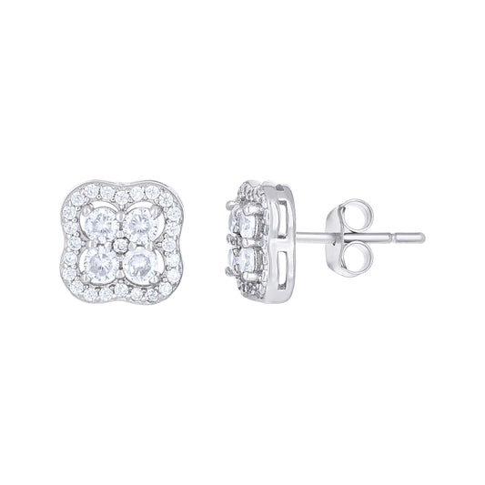 925 Sterling Silver Cz Earring