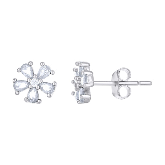 925 Sterling Silver Cz Earring