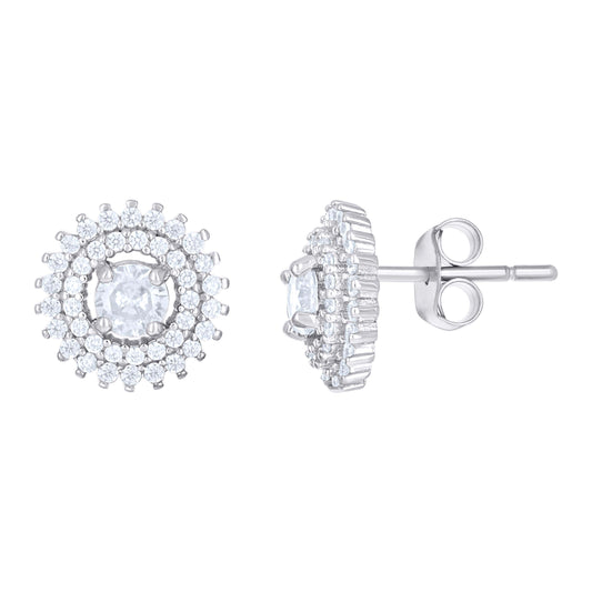925 Sterling Silver Cz Earring