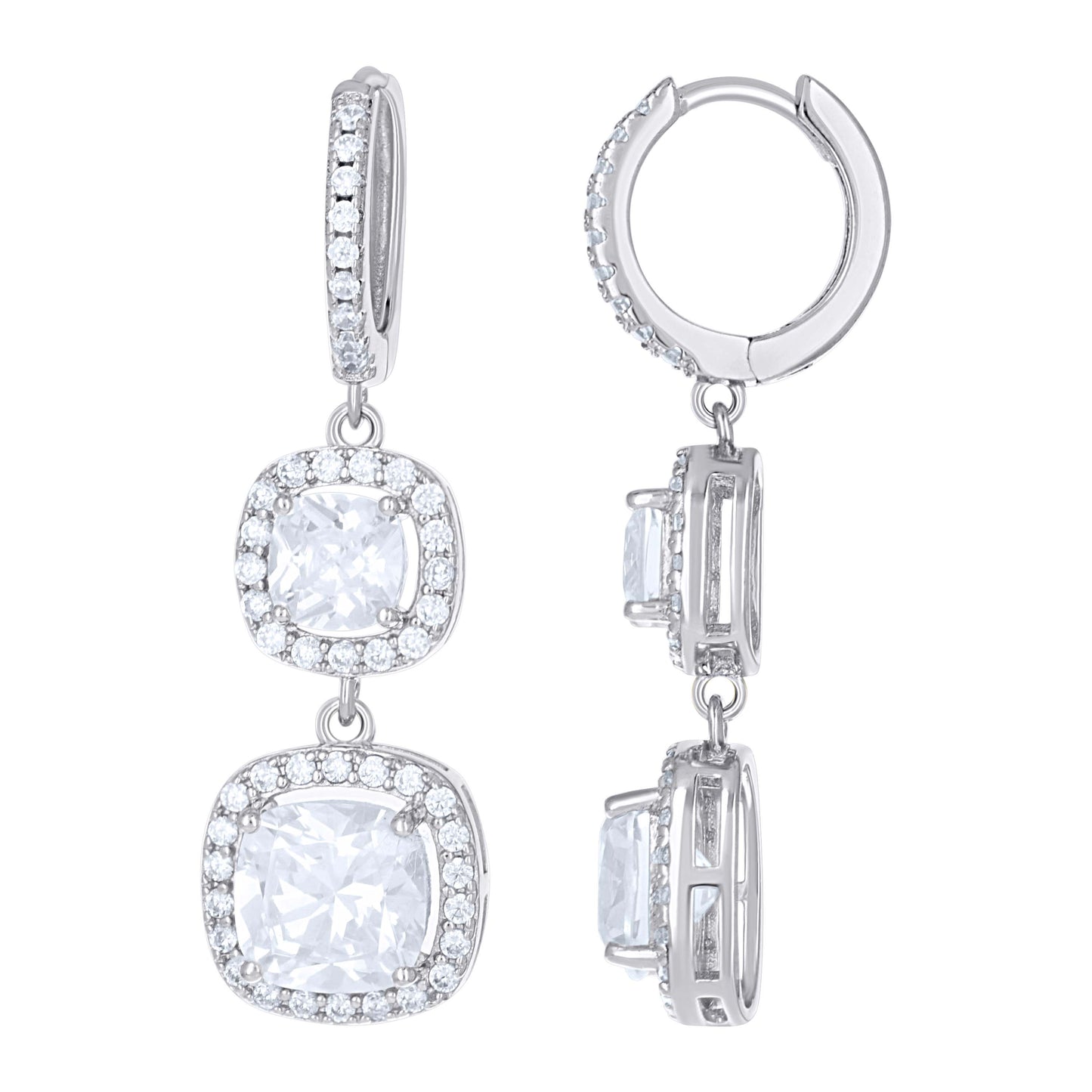 925 Sterling Silver Cz Earring