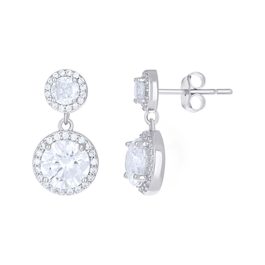 925 Sterling Silver Cz Earring
