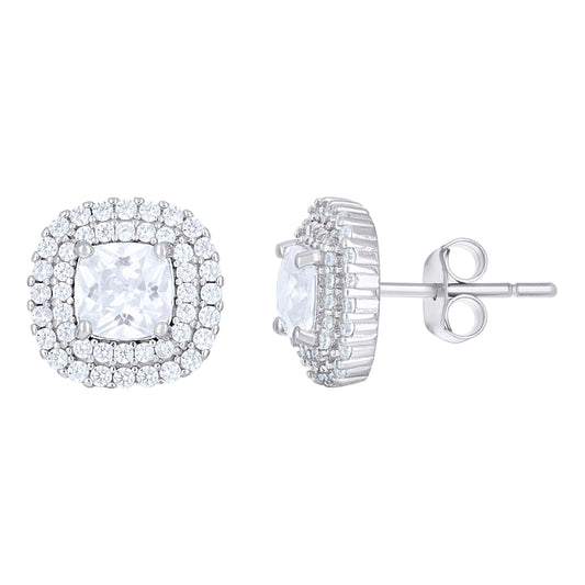 925 Sterling Silver Cz Earring