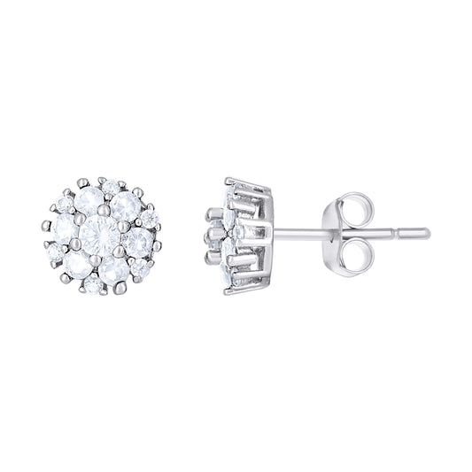 925 Sterling Silver Cz Earring