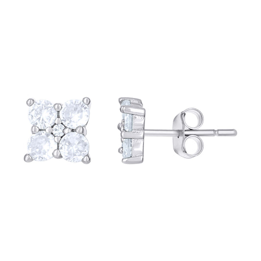 925 Sterling Silver Cz Earring