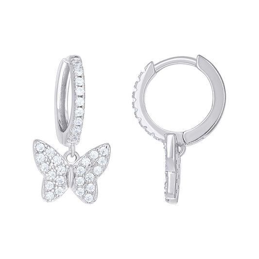925 Sterling Silver Cz Earring