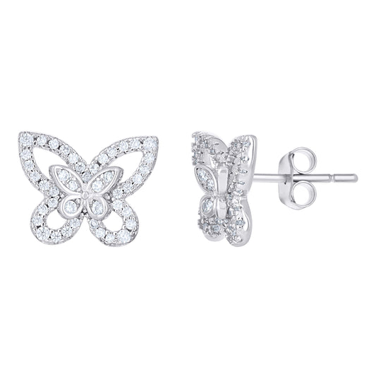 925 Sterling Silver Cz Earring