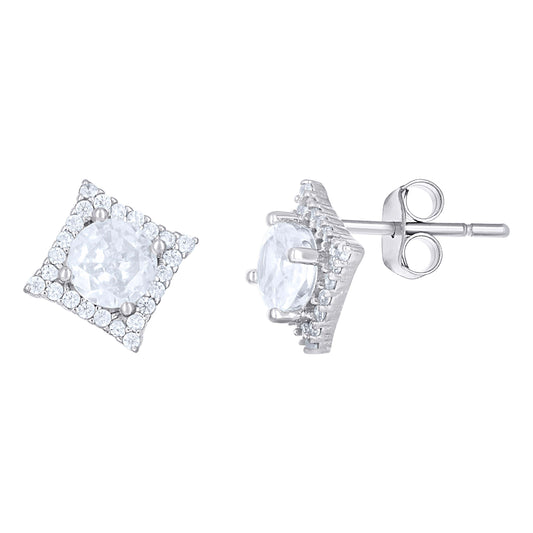 925 Sterling Silver Cz Earring